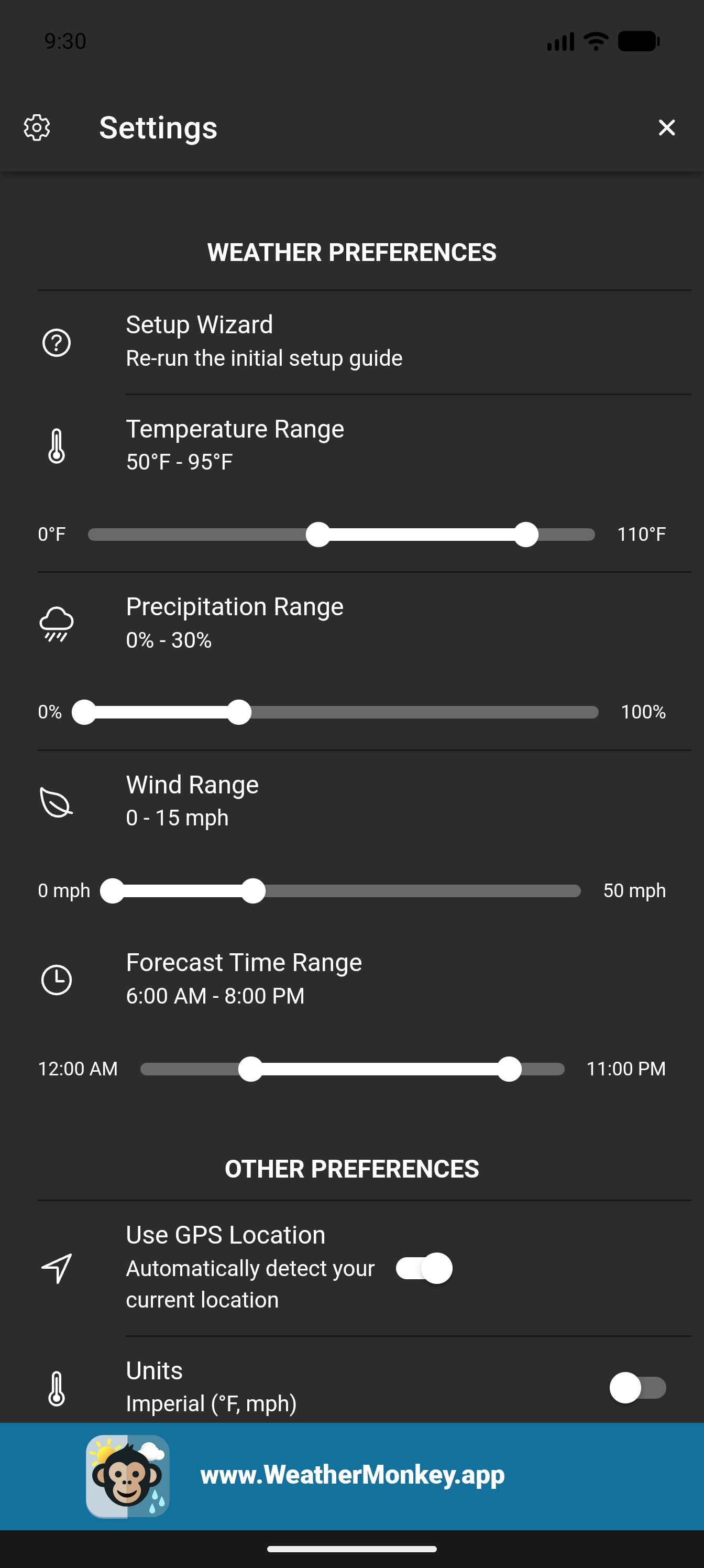Weather Monkey Screenshot 2